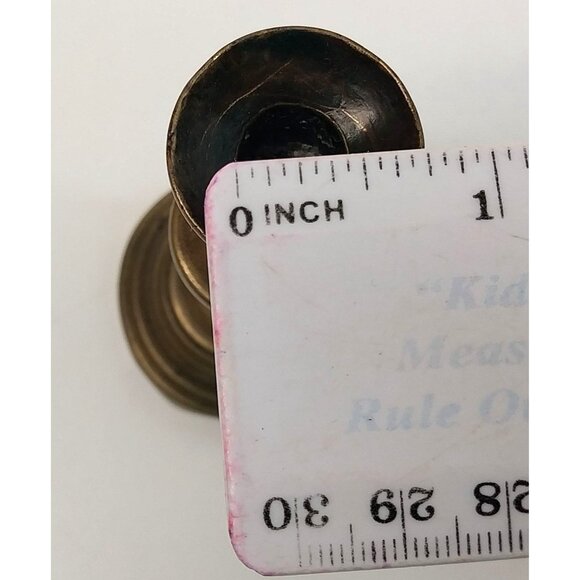 Antique Solid Brass Candlestick Holders Set Of 5 Mixed Styles & Heights - Picture 4 of 7